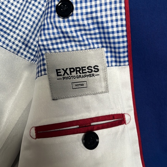 Express Blue Blazer Fitted - Picture 5 of 7